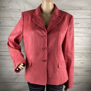 Talbots Pink Microsuede Jacket
